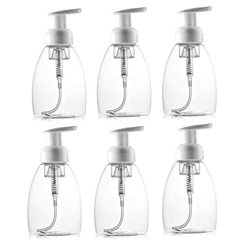 Bekith 12 Pack Foaming Soap Dispenser Pump Bottles, 8oz (250ml) Foaming Hand Soap Dispenser, Refillable Liquid Soap Foaming Dispenser, Empty Plastic Bottles for Kitchen, Bathroom, Commercial, Clear - Image 2