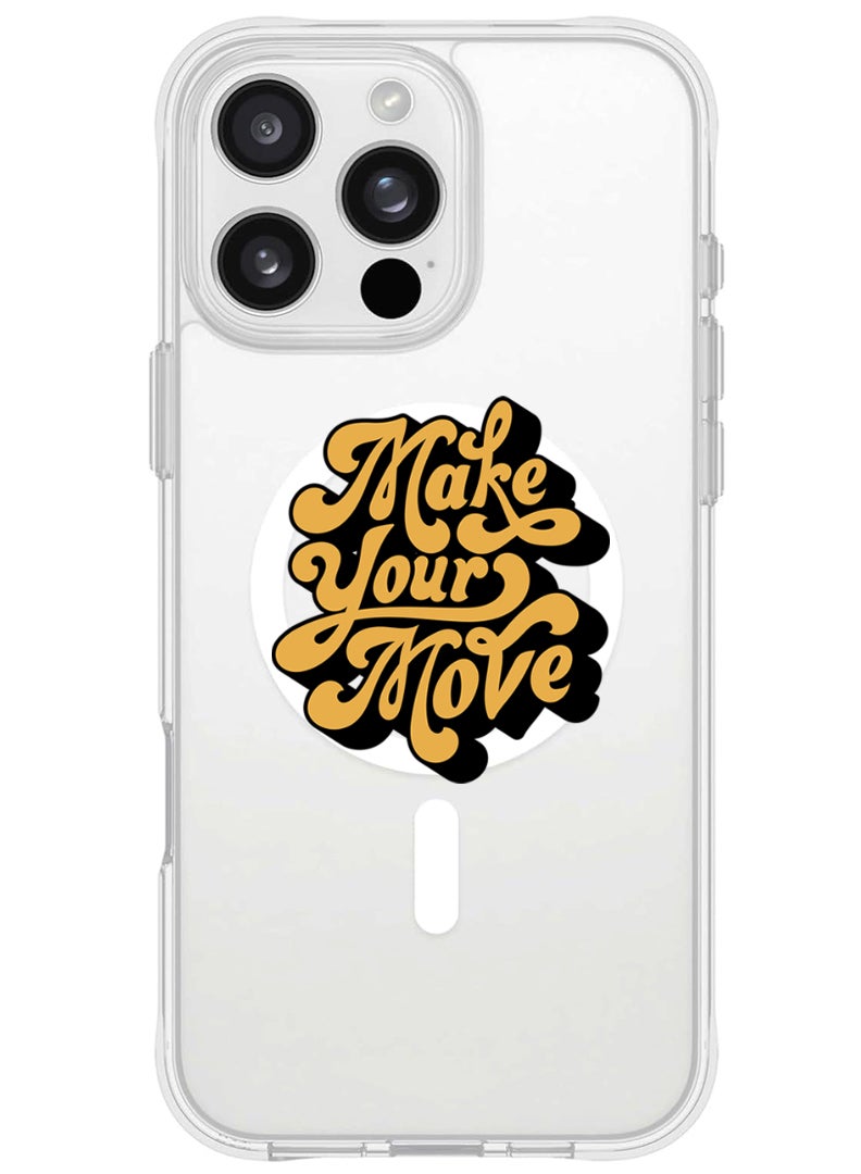 Theodor iPhone 16 Pro Max Magsafe Magnetic Case for iPhone Compatible with Wireless Charging, Shockproof Phone Bumper Cover - Make your move - Image 1