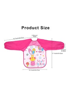 KASTWAVE Bibs with Sleeves 4 Pcs EVA Baby Bib Waterproof Long Sleeve Bib Unisex Feeding Bibs Apron Lovely Cute Cartoon Bibs for Infant Toddler 6 Months to 3 Years Old  - Image 2