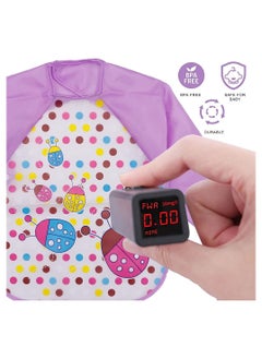KASTWAVE Bibs with Sleeves 4 Pcs EVA Baby Bib Waterproof Long Sleeve Bib Unisex Feeding Bibs Apron Lovely Cute Cartoon Bibs for Infant Toddler 6 Months to 3 Years Old  - Image 4