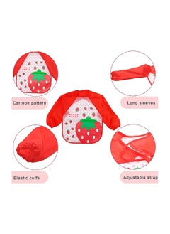 KASTWAVE Bibs with Sleeves 4 Pcs EVA Baby Bib Waterproof Long Sleeve Bib Unisex Feeding Bibs Apron Lovely Cute Cartoon Bibs for Infant Toddler 6 Months to 3 Years Old  - Image 3