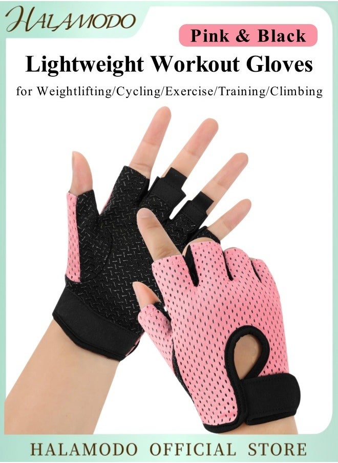 HALAMODO - Unisex Workout Gloves Weight Lifting Gloves Lightweight Gym Gloves Exercise Gloves for Weightlifting & Cycling & Exercise & Training & Pull ups & Fitness & Climbing & Rowing - Image 1
