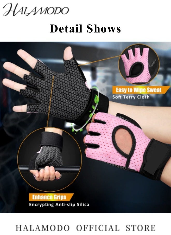 HALAMODO - Unisex Workout Gloves Weight Lifting Gloves Lightweight Gym Gloves Exercise Gloves for Weightlifting & Cycling & Exercise & Training & Pull ups & Fitness & Climbing & Rowing - Image 1
