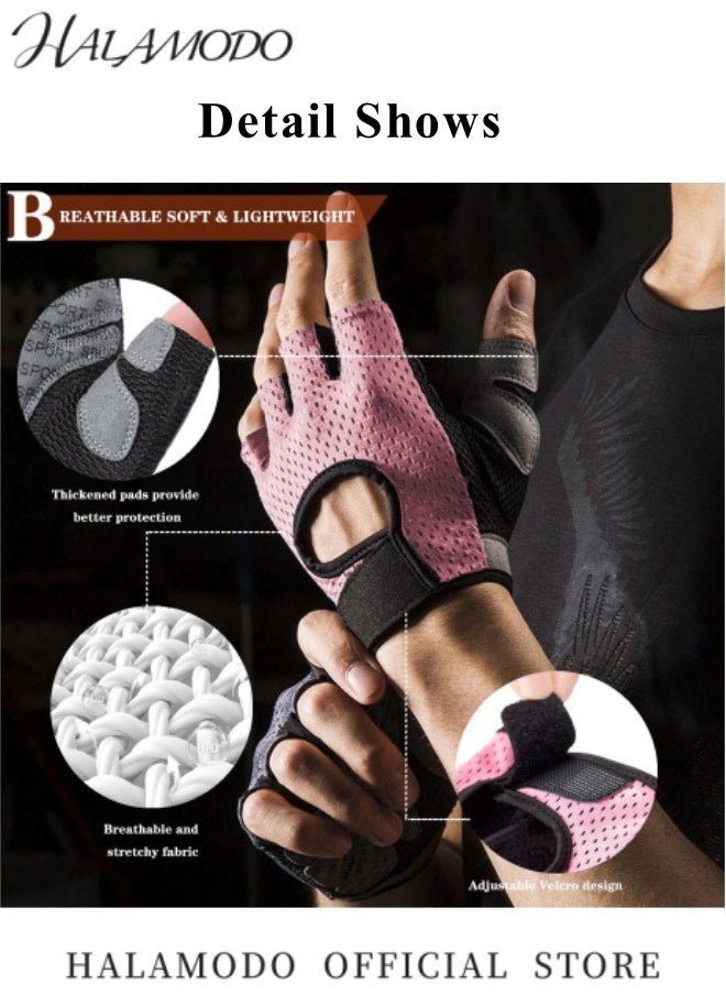 HALAMODO - Unisex Workout Gloves Weight Lifting Gloves Lightweight Gym Gloves Exercise Gloves for Weightlifting & Cycling & Exercise & Training & Pull ups & Fitness & Climbing & Rowing - Image 1