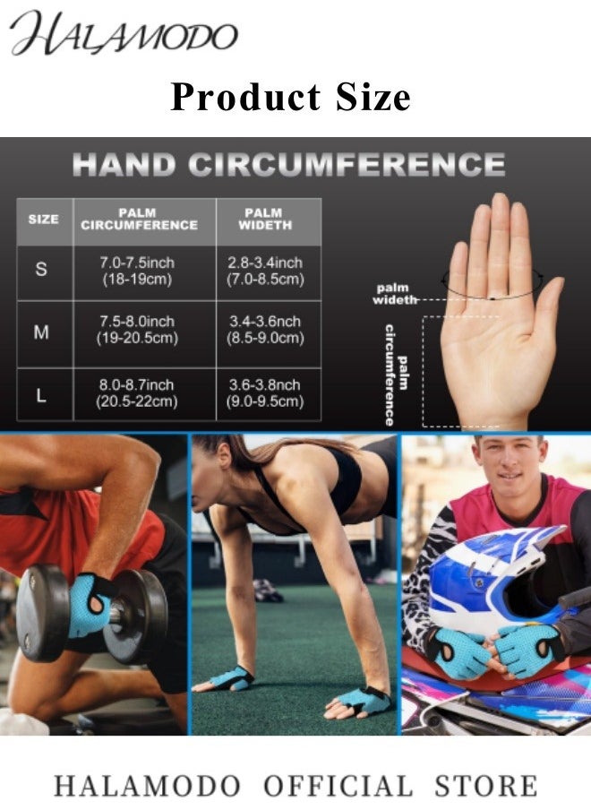 HALAMODO - Unisex Workout Gloves Weight Lifting Gloves Lightweight Gym Gloves Exercise Gloves for Weightlifting & Cycling & Exercise & Training & Pull ups & Fitness & Climbing & Rowing - Image 1