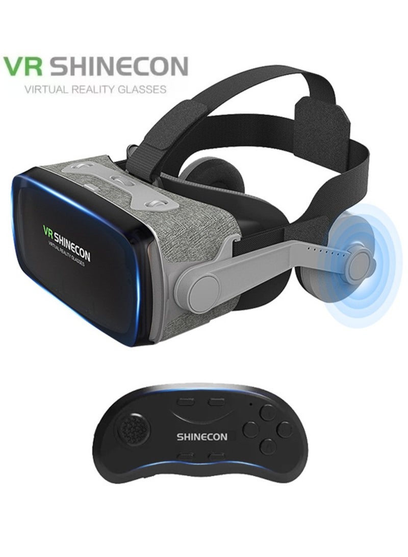 general Classic VR Goggles VR SHINECON 9th Generation+Controller Virtual Reality VR Headset 3D Glasses for Movies & Video Games, Compatible with iOS & Android, HarmonyOS, Smartphone within 4.7-6.7inch Screen Pupil Distance Adjusting Function, IMAX Cinema/360°View/3D Games, Lightweight, Comfortable Material, Ergonomic Design, Multi-Angle Cooling Design - Image 1