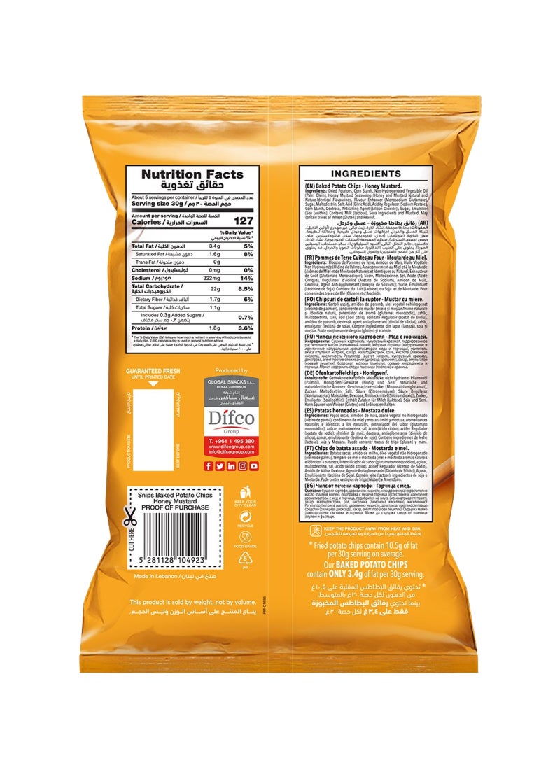 Snips Honey Mustard Baked Potato Chips 150g - Image 2