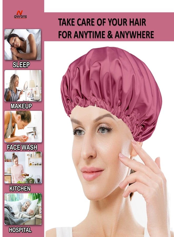 Avirons Silk Hair Bonnet with Eye Mask for Sleeping | Silk Satin Bonnet Cap for Sleeping, Double Layer, Adjustable Night Hat | Sleeping Mask Blind Fold for Comfortable Sleep in Travelling - Image 4
