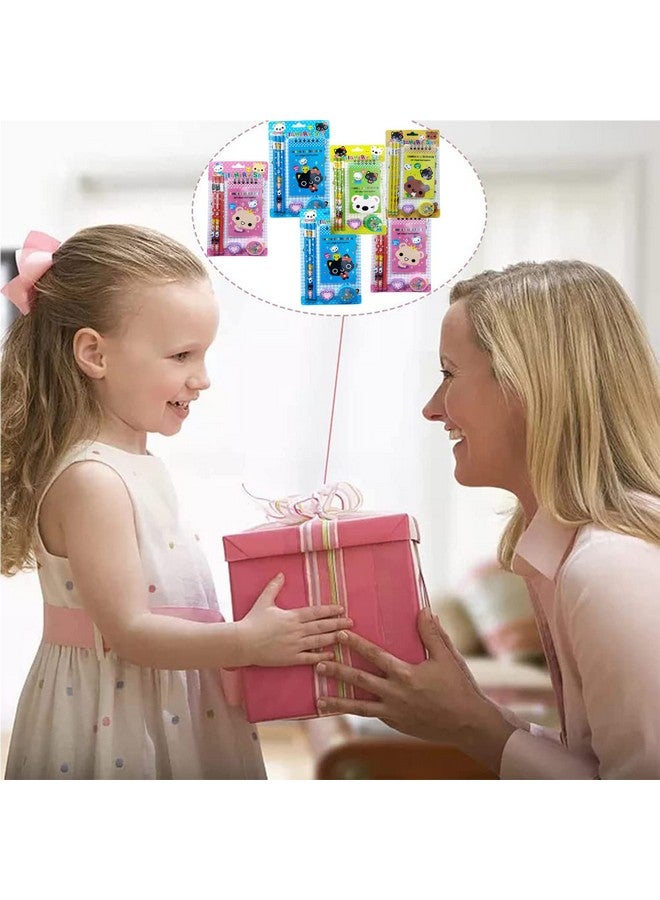 بارتي بروبس أدوات مكتبية مدرسية للبنات من بارتي بروبز - عبوة من 6 قطع | أدوات مكتبية كاواي متعددة الألوان | مجموعة أدوات مكتبية كهدية للأطفال | أدوات مكتبية كورية أنيقة | أدوات مكتبية للعودة إلى المدرسة | أدوات مكتبية لطيفة - Image 4