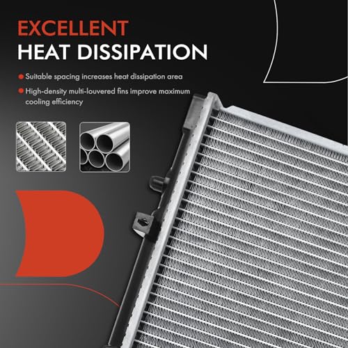 A-Premium مجموعة رادياتير سائل التبريد من A-Premium مع مبرد زيت النقل متوافقة مع ميتسوبيشي مونتيرو سبورت 1997-2003 2012-2015، V6 3.0L، ناقل حركة أوتوماتيكي - Image 4