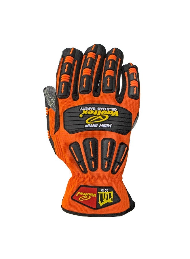 Vaultex Vaultex NEW Microfibre Impact resistance gloves Shell Color Orange, Size M, 1Pair/Pack  - Image 1