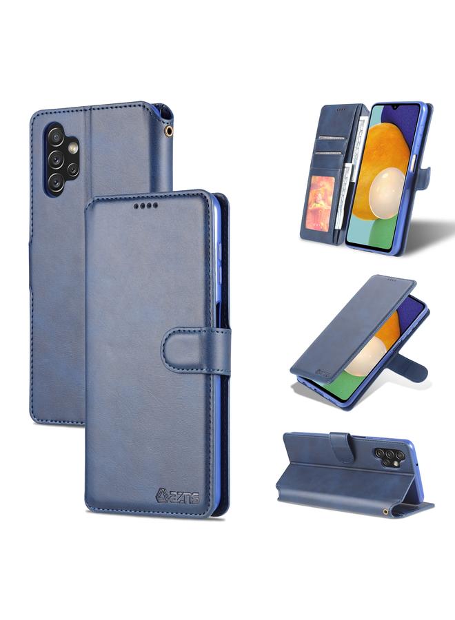 إيروريكس جراب لهاتف Samsung Galaxy A13 4G مصنوع من جلد العجل مع حامل وفتحات للبطاقات ومحفظة وإطار للصور. - Image 1