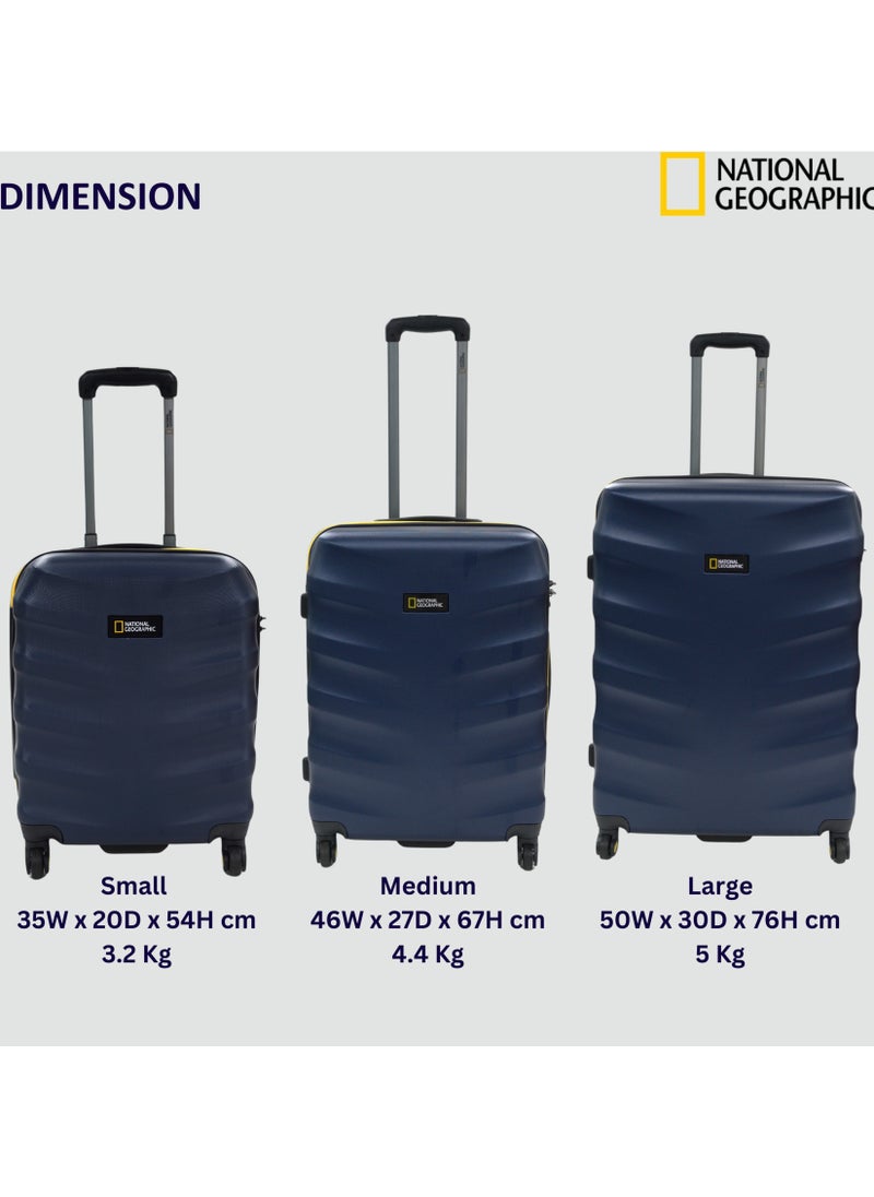 NATIONAL GEOGRAPHIC National Geographic Arete ABS Hard Case Carry-On Small Cabin Travel Suitcase Navy, Durable Lightweight Travel Luggage, 4 Wheel Trolley Bag with TSA Combination Lock (20 Inch).  - Image 5