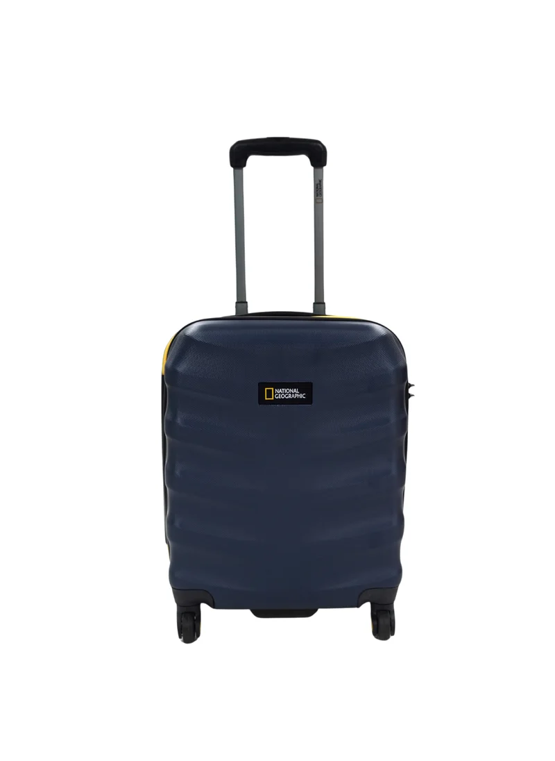 NATIONAL GEOGRAPHIC National Geographic Arete ABS Hard Case Carry-On Small Cabin Travel Suitcase Navy, Durable Lightweight Travel Luggage, 4 Wheel Trolley Bag with TSA Combination Lock (20 Inch).