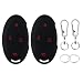 BDFHYK Silicone Key Fob Cover for Hyundai 20242026 Tucson Elantra Santa Fe Kona Sonata IONIQ457 Button Remote Key Protector with Key Ring Keychain2 PackBlackRedRed Button - Image 2