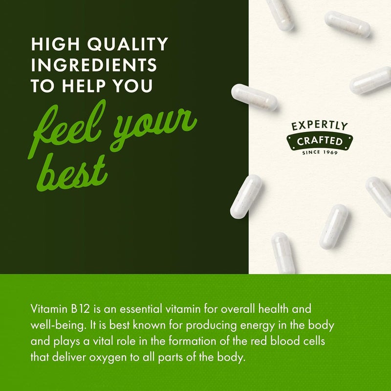 Swanson Vitamin B12 Cyanocobalamin  Vitamin Supplement Promoting Energy Metabolism Nervous System Health  Heart Support  Supports Red Blood Cell Formation 250 Capsules 500mcg Each - Image 5