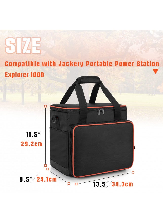 Trunab Trunab Travel Carrying Case Compatible with Jackery Explorer 1000, Portable Power Station Storage Bag with Waterproof Bottom and Front Pockets for Charging Cable and Accessories  - Image 2