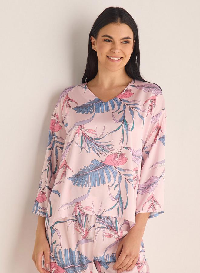 Splash FAV Floral Print T-shirt and Pyjama Set - Image 2