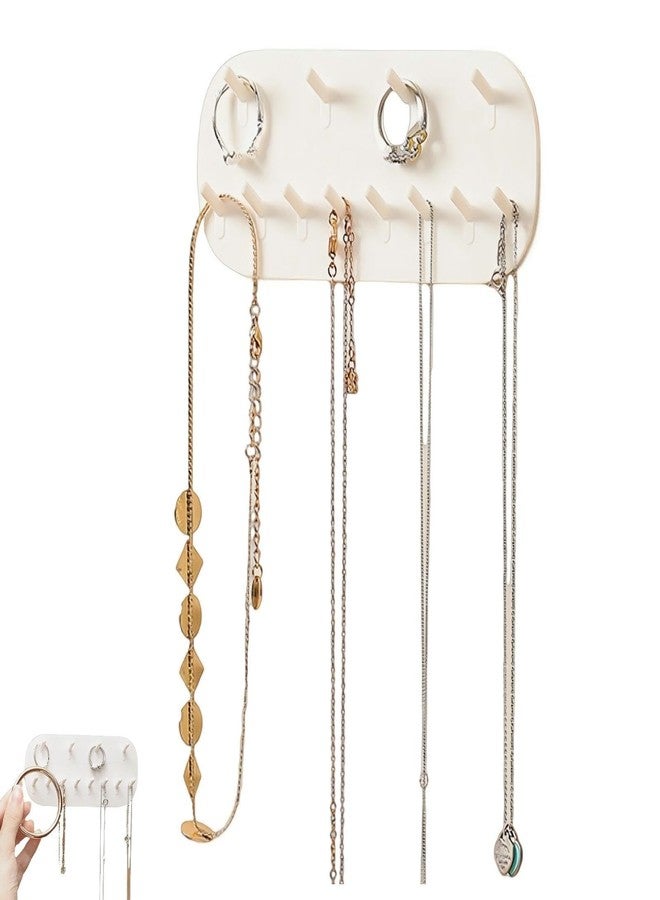 KINTEGOOD Jewelry Organizer Wall Mount, Jewelry Hooks Necklace Holder, Acrylic Necklace Holder (1) - Image 1