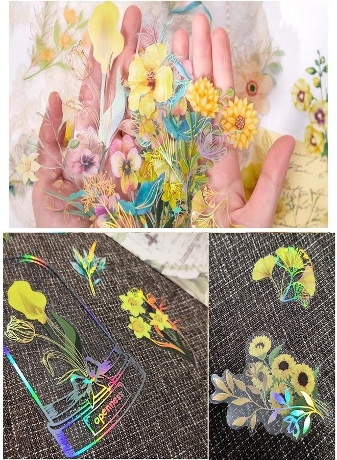 Lwlaboc 91 Pcs Homemade Bookmarks Kit,Colorful Sprout Bookmark and Pressed Flower Stickers,Bookmark Making Kit for DIY Beautiful Flower Page(Large Size) - Image 5