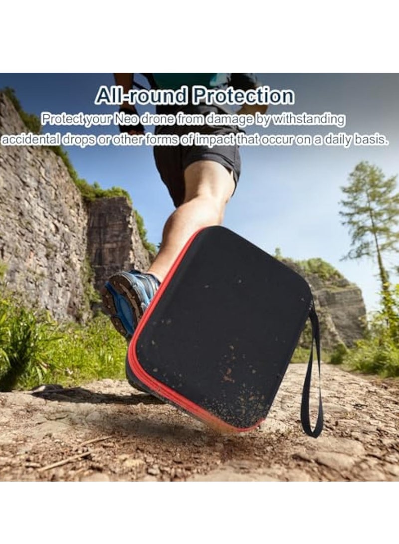 KASTWAVE Carrying Case for DJI Neo, Porable Travel Storage Bag for DJI NEO, Drone Aceessories, Portable Nylon Travel Storage Bag for DJI Neo, 8.2×6.2×2.3in, Black - Image 4