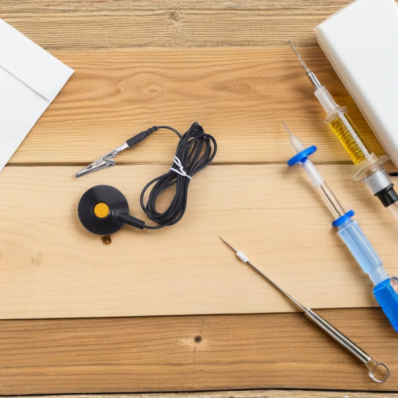 2pcs Esd Grounding Cable: Anti-Static Grounding Cable With Cup Clip - 1.8m Ground Wire Device Connection Industrial Use - Image 2