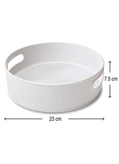 McMus McMus Rotating Round Storage Trayv360 Degree Rotatable Rack Multifunctional Seasoning Accessories Round Revolving OrganizerPack of 1 Multicolor  - Image 2