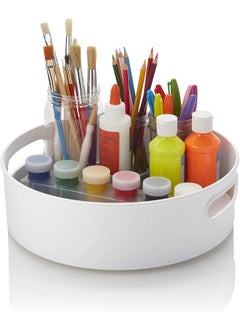 McMus McMus Rotating Round Storage Trayv360 Degree Rotatable Rack Multifunctional Seasoning Accessories Round Revolving OrganizerPack of 1 Multicolor  - Image 4