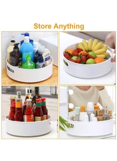 McMus McMus Rotating Round Storage Trayv360 Degree Rotatable Rack Multifunctional Seasoning Accessories Round Revolving OrganizerPack of 1 Multicolor  - Image 3