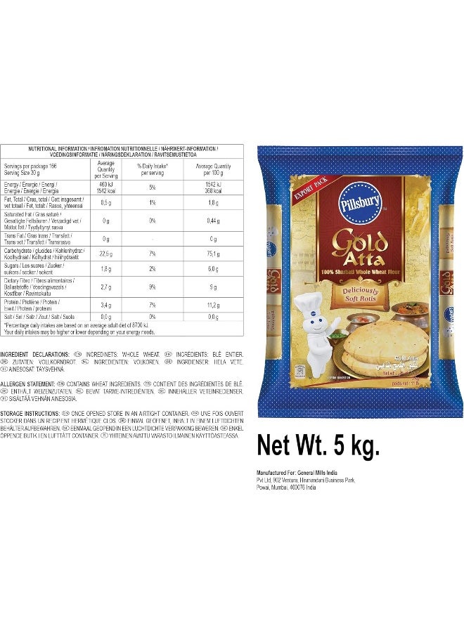 Pillsbury Pillsbury Gold Atta 5 Kg  - Image 5