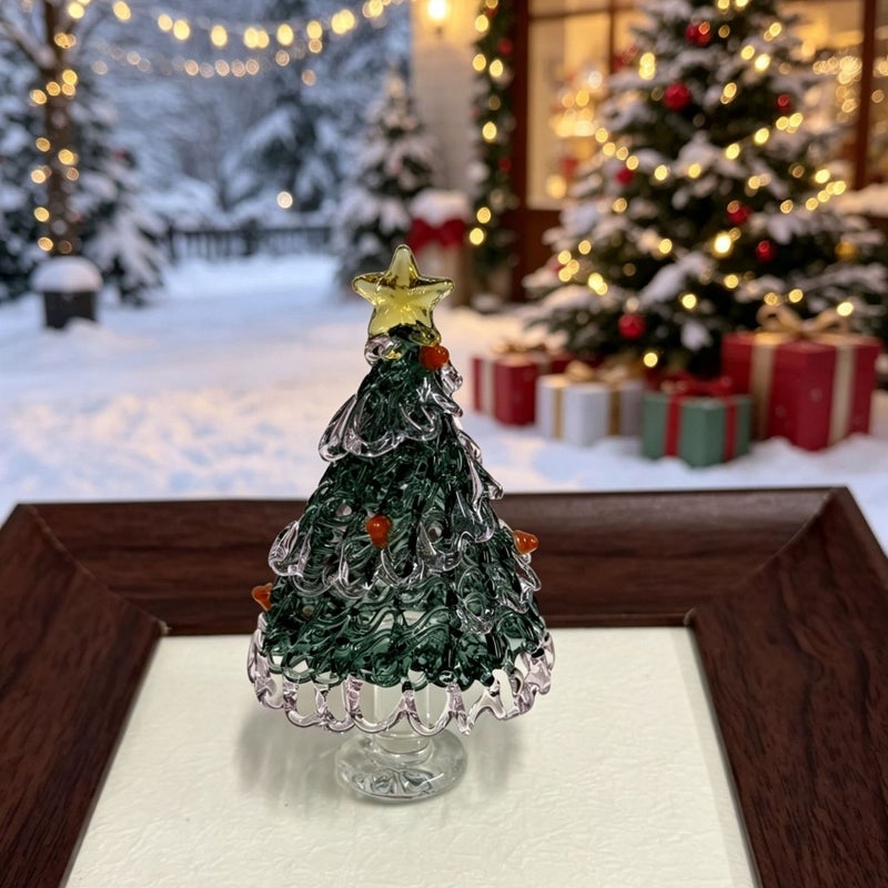 Handmade Glass Christmas Tree Ornament - Image 2