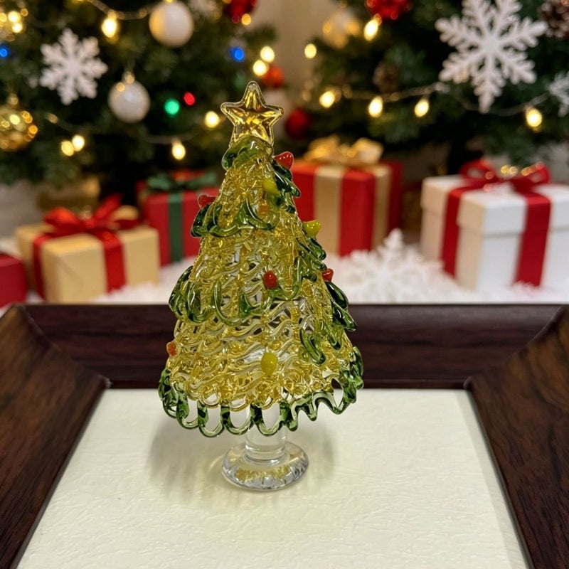 Handmade Glass Christmas Tree Ornament - Image 3