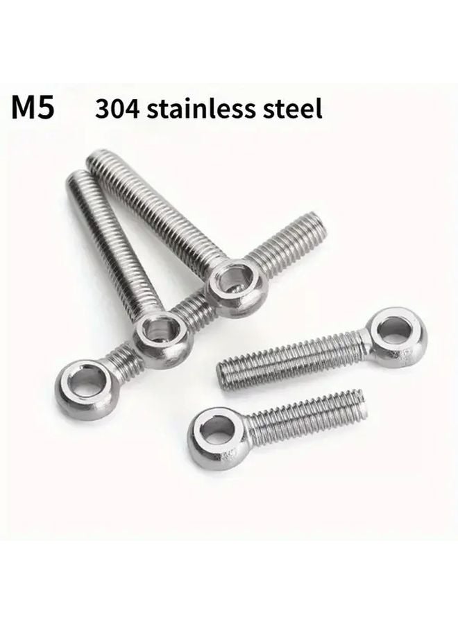 M5 304 Stainless Steel Heavy Duty Lifting Ring Bolt 40mm Corrosion Resistant - Image 2