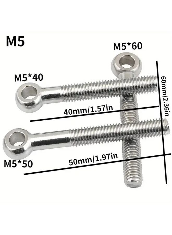 M5 304 Stainless Steel Heavy Duty Lifting Ring Bolt 40mm Corrosion Resistant - Image 4