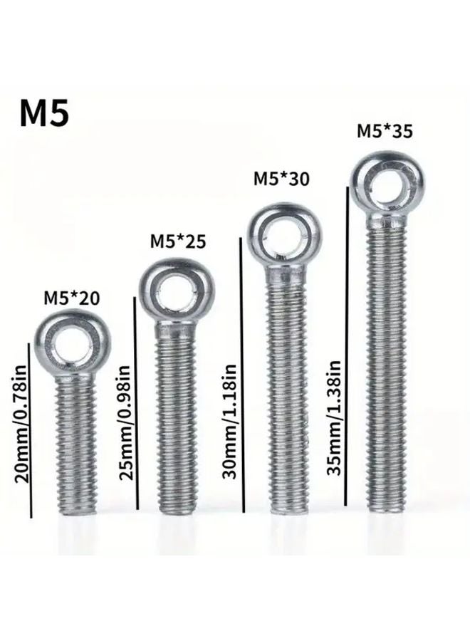 M5 304 Stainless Steel Heavy Duty Lifting Ring Bolt 40mm Corrosion Resistant - Image 3