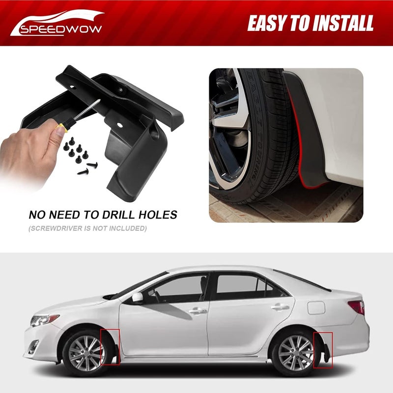 SPEEDWOW Mud Flaps Splash Guards for Toyota Camry 2012-2014 - Image 3