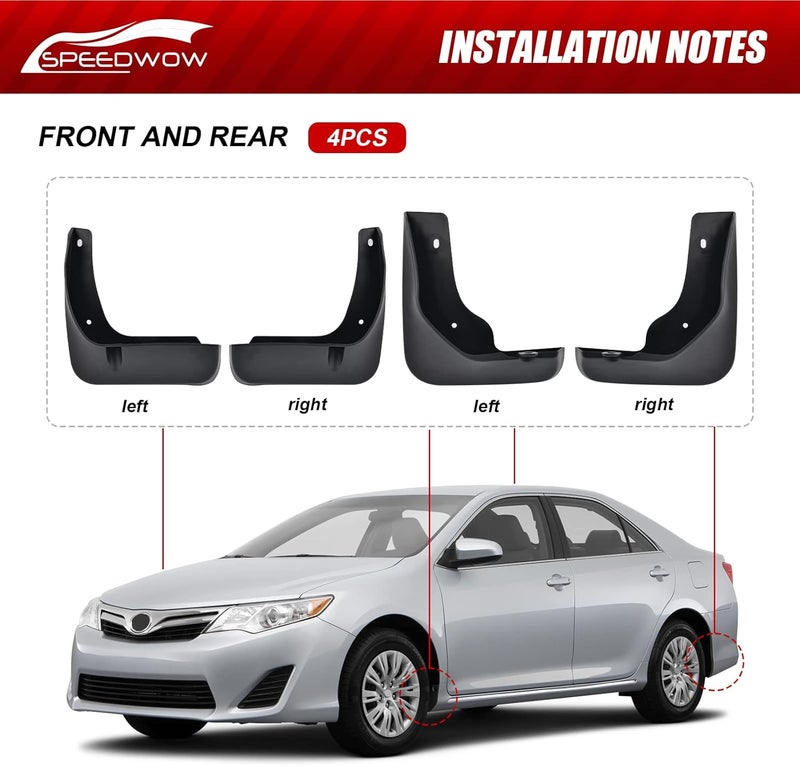 SPEEDWOW Mud Flaps Splash Guards for Toyota Camry 2012-2014 - Image 5