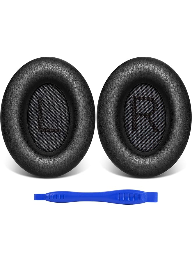 erorex Bose Quiet Comfort 35 Replacemen Ear Cushions Kit Soft Protein Leather Replacement Ear Pad For Bose Qc 35 25 15 Qc2 Ae2 Ae2I Ae2W Sound Link Sound True Black  - Image 1