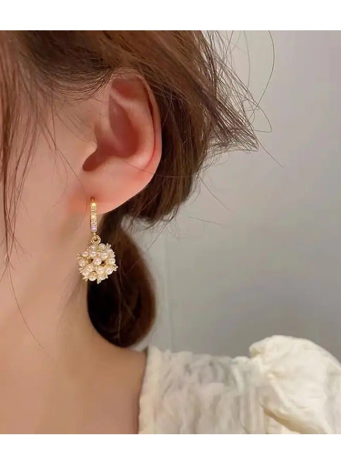 Home Clearance Sale Elegant Faux Pearl Drop Earrings for Women - Luxurious Alloy with Copper Posts, Perfect for Parties & Gifts  - Image 2