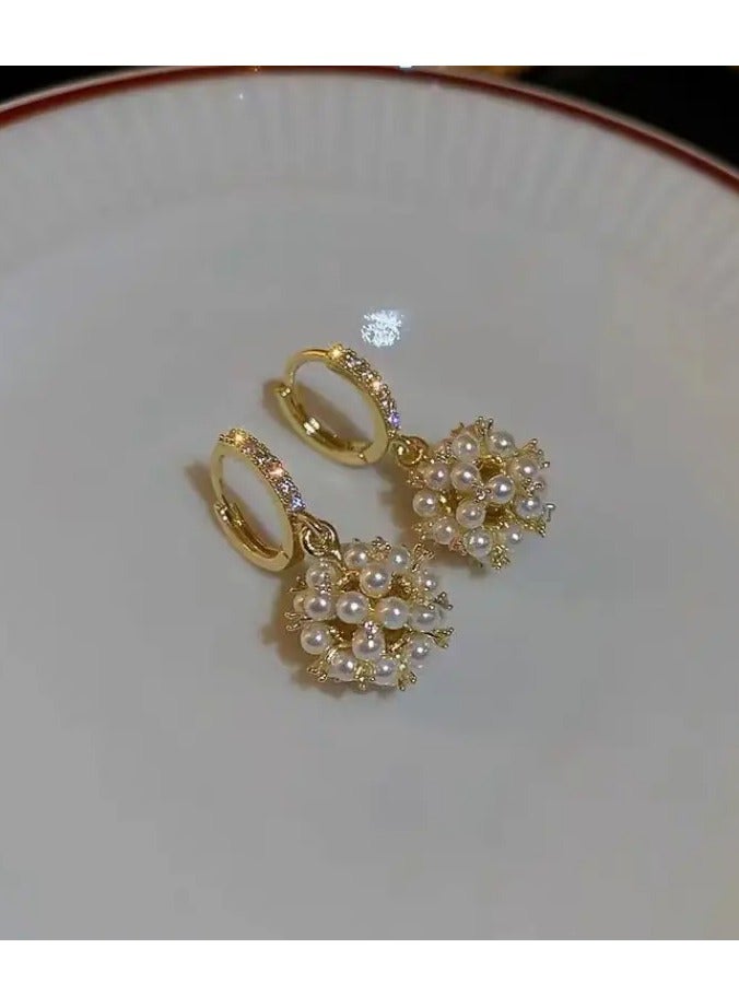Home Clearance Sale Elegant Faux Pearl Drop Earrings for Women - Luxurious Alloy with Copper Posts, Perfect for Parties & Gifts  - Image 4