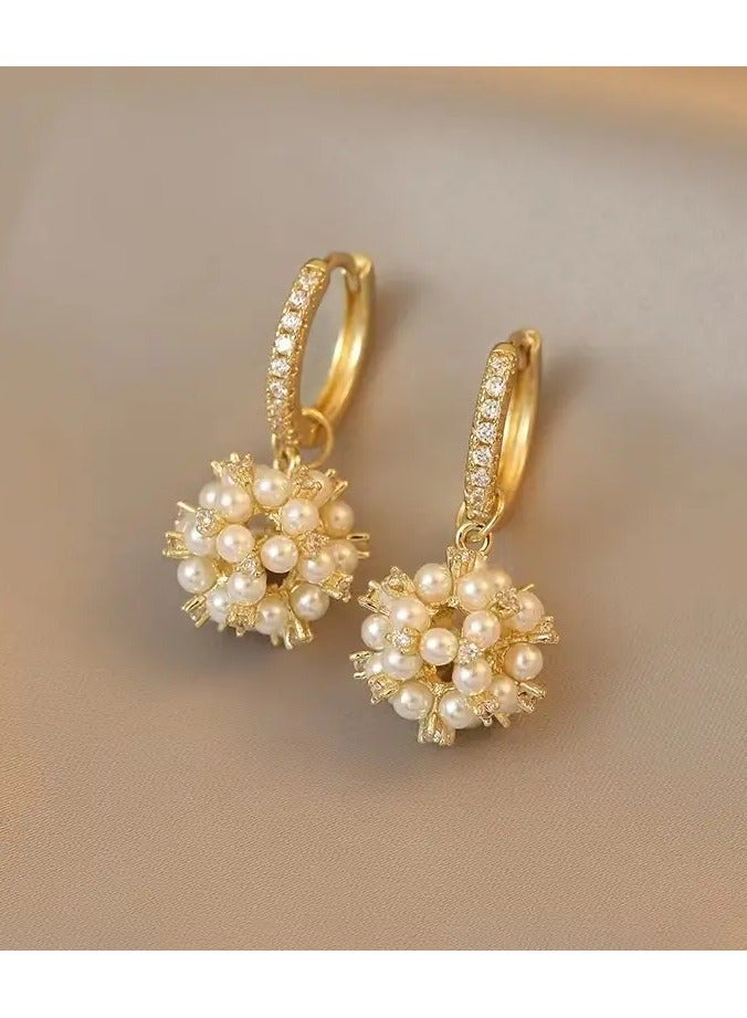 Home Clearance Sale Elegant Faux Pearl Drop Earrings for Women - Luxurious Alloy with Copper Posts, Perfect for Parties & Gifts  - Image 5