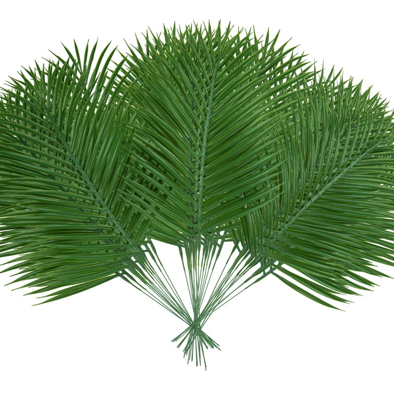 Ruidazon 40 Pcs Artificial Palm Leaves, 20.4" Outdoor Faux Palm Fronds Fake Tropical Palm Leaves for Palm Sunday Flower Arrangement Wedding Birthday Party Home Spring Summer Decor - Image 1