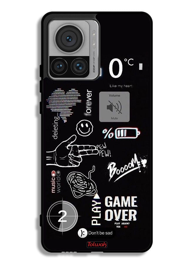 Tolwak Motorola Moto X30 Pro Protective Case Cover Game Over Pew Pew - Image 1