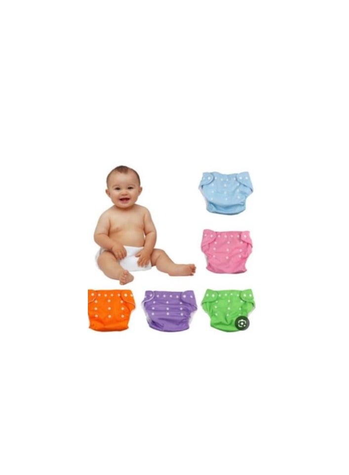 Leakproof Baby Cloth Diaper Washable Adjustable - Design may vary.  - Image 3