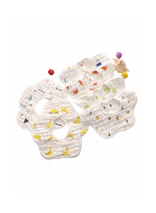 6Pcs Soft Muslin Baby Bandana Bibs - Unisex Drool Bibs for Newborns, Great for Teething and Drooling - Image 2