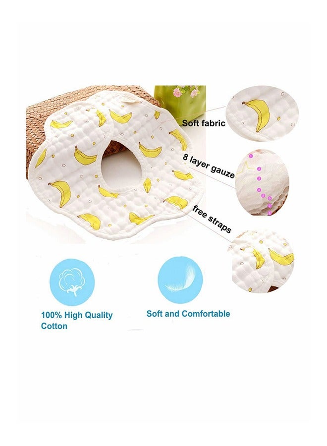 6Pcs Soft Muslin Baby Bandana Bibs - Unisex Drool Bibs for Newborns, Great for Teething and Drooling - Image 5