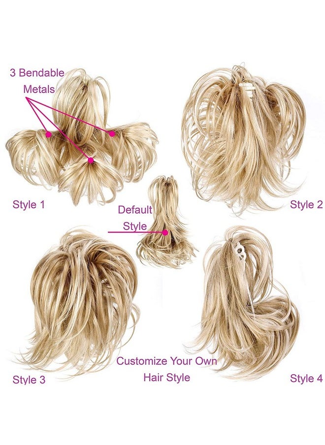 OneDor - 12 Inch Premium Synthetic Adjustable & Customizable Updo Style Ponytail Hair Extension With Clip On Claw Attachment (24H613) - Image 1