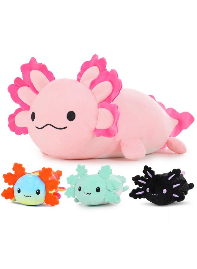 MaoGoLan 4Pcs Giant Axolotl Plush with 3 Babies Inside-23.5'' Large Ultra Soft Axolotl Stuffed Animals Throw Pillow-Squishy Plush Collection Gift for Axolotl Lover,Kids,Teens,Pink,Pink - Image 1