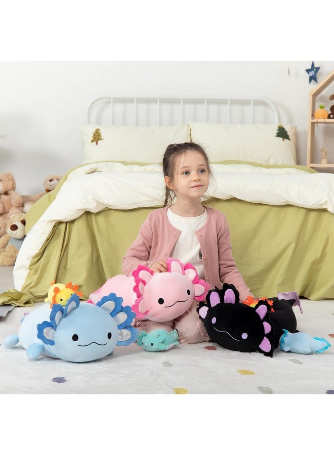 MaoGoLan 4Pcs Giant Axolotl Plush with 3 Babies Inside-23.5'' Large Ultra Soft Axolotl Stuffed Animals Throw Pillow-Squishy Plush Collection Gift for Axolotl Lover,Kids,Teens,Pink,Pink - Image 5