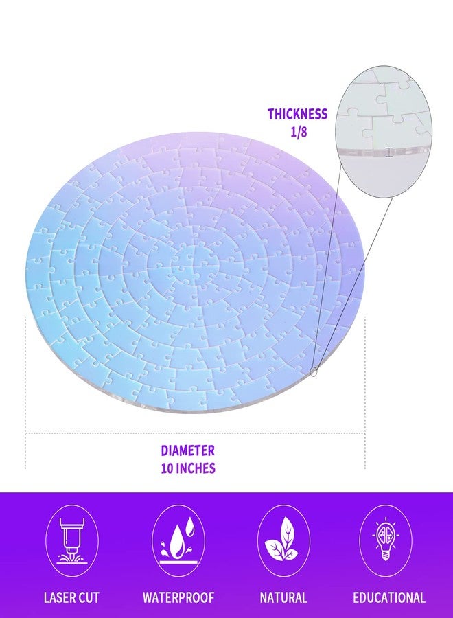 ZZYFGH Clear Round Jigsaw Puzzle, Impossible Challenge 120 Pieces Acrylic Difficult Puzzles Game for Adult - Image 2